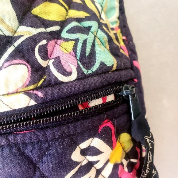 Vera Bradley Floral Quilted Cotton Shoulder Bag Adjustable Strap Front Pockets - Picture 10 of 14